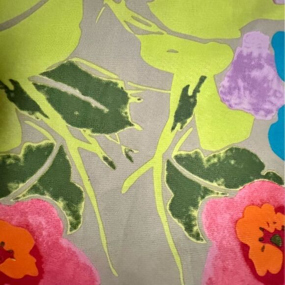 Lane Bryant~Floral print~Asymmetrical Skirt~fully lined~smocking detail~sz 18/20 - Picture 2 of 10